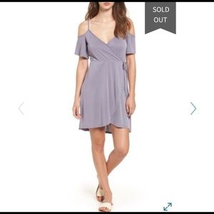 Blue Granite Off the Shoulder Dress